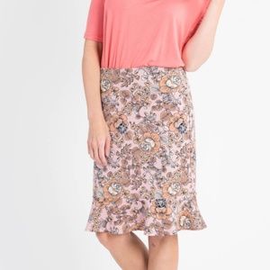 Agnes Dora Flounce Skirt Pink Floral XXL NWT